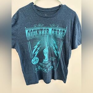 Harry Potter counter curse dark arts blue aluminated edition T-shirt size large